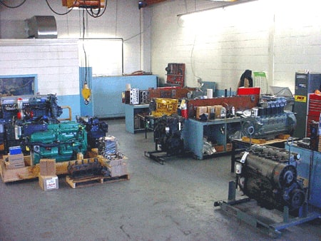 Machine shop floor, wide shot