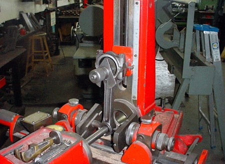 Vehicle transmission being repaired